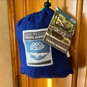 EQUIP One Person Nylon Travel Camping Hammock with Stuff Sack NEW w/Tags